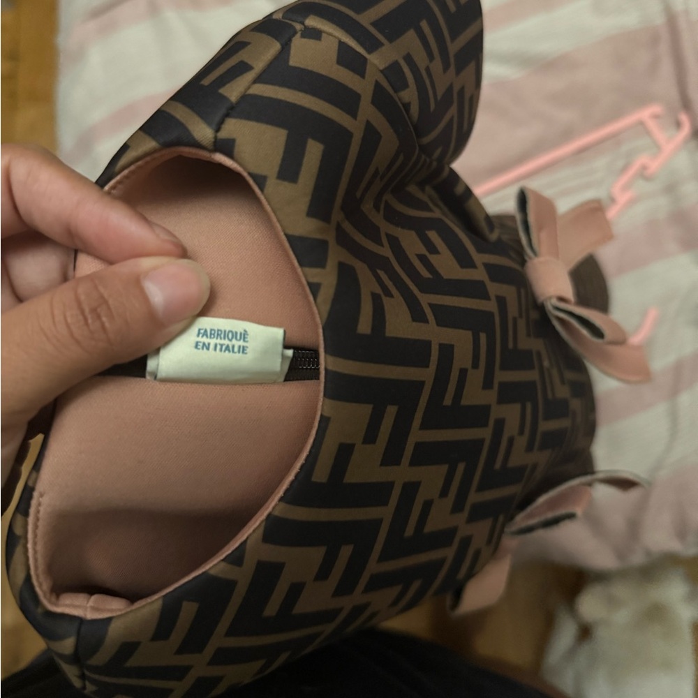 Fendi Black and Brown Logo Patterned Wearable